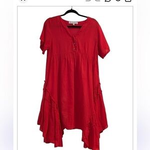 JP and Mattie  for Sundance  Cottagecore Boho Cotton Ruffled Style Dress Size M